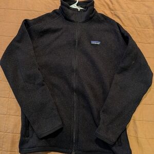 Black Full-Zip Patagonia Fleece Sweater Jacket